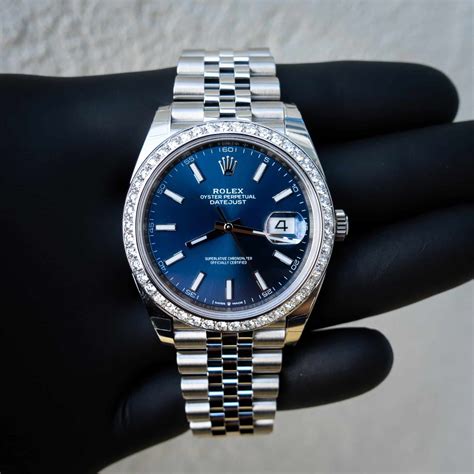 blue silver rolex|Rolex datejust 41.